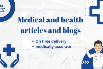 write medical and health blogs and articles