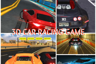 create 3d car racing game in unity