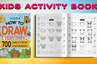 design kids coloring book worksheets activity book cover interior for amazon kdp
