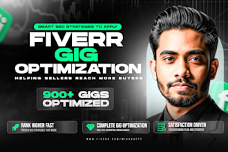 optimize your fiverr gig SEO, gig description, and gig image