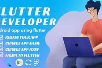 reskin app, reskin app UI,  modify ui and figma to flutter, flutter firebase