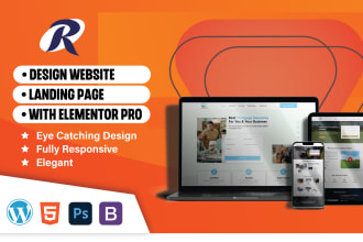 design your website or landing page with elementor pro