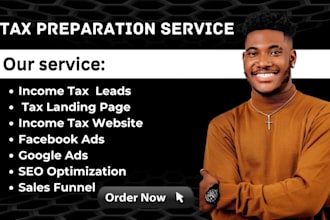 design tax preparation website income tax website tax finance leads accounting
