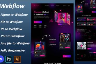 develop a responsive webflow website, figma to webflow