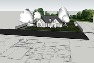 create only sketchup 3d model from your drawings and design
