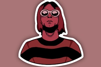 create illustrations for stickers and clothes