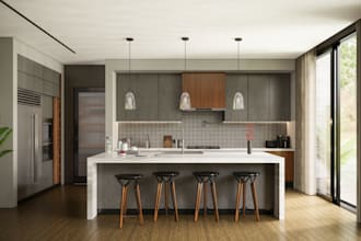create house 3d model and realistic render