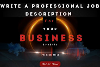 write a professional job description for you