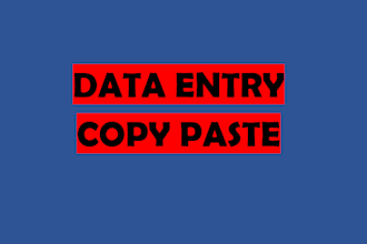 do data entry and copy paste jobs