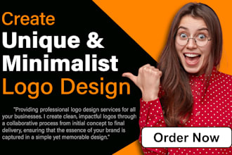 do unique luxury and modern logo designs for your brand