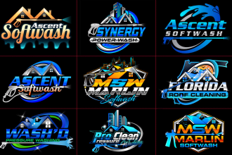 design a pressure washing, power washing and home cleaning service logo