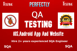 qa test on ios, android app for sqa and software testing bug report