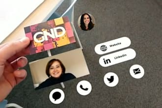 make augmented reality ar business card or flyer for you