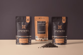 design coffee packaging ,label, logo and food packaging