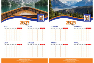 design calendar, menu and brand materials