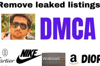 remove leaked product listings from walmart, nike, dior under dmca