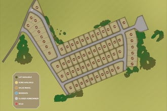 illustrate a vector map illustration, site plan, or floor plan
