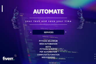 automate repetitive tasks with python script, web scraping, python coder