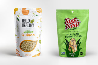 design pouch packaging label design