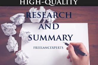 assist with exceptional analytical research ,research and summary writing