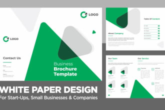 design a professional white paper or company profile for your business