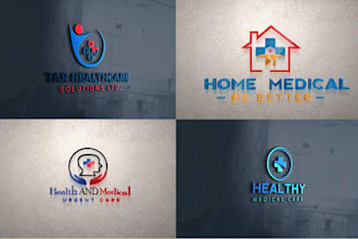 do medical,healthcare, hospital, clinic, dental,wellnes and pharmacy logo design