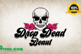 do vintage retro logo design with hand drawn illustration