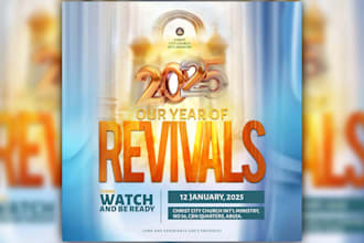 design a stunning and unique church flyer in 24hour