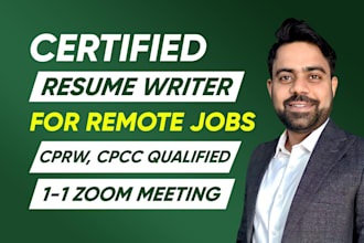 write resume and cover letter for work from home and remote jobs