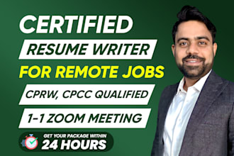 write resume and cover letter for work from home and remote jobs