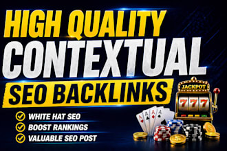 build high da gaming SEO backlinks with contextual poker slots link building