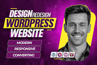 design, redesign, clone, revamp wordpress website development by elementor pro
