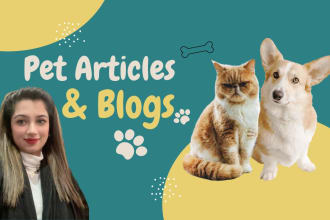 write high quality cat and dog articles or pet blog