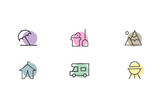 illustrate svg icons or custom line icons set