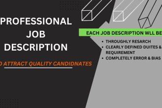 write a prefect job description for any position