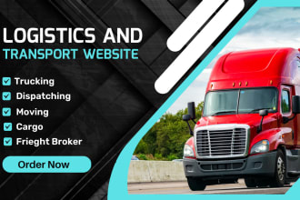 create logistics website, trucking, transport, dispatch, freight, cargo website