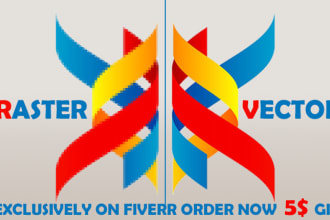 do vector tracing, redraw logo, convert image to vector ai