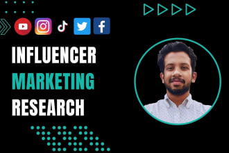 find influencers list for your business niche and campaign