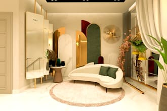 design and 3d render beauty saloon and spa