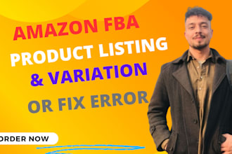 do amazon product listing and variations or fix error
