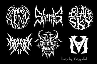draw a metal band logo super artistic