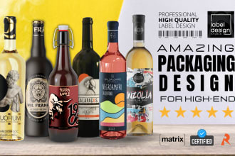 do product label design, bottle label, wine, beer, spirits