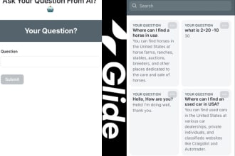 make a mobile app using glide, and integrate chat gpt