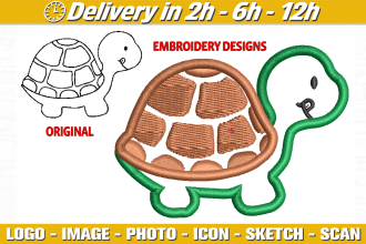embroidery design for your image o logo, embroidery digitizing, appliques