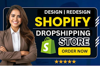 design shopify premium store, dropshipping store, ecommerce store, shopify store