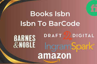 convert your isbn to a professional barcode and provide labeled isbn number