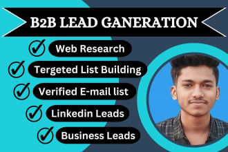 do b2b targeted lead generation, web research and email list building