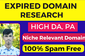 provide high da pa relevant expired domain research
