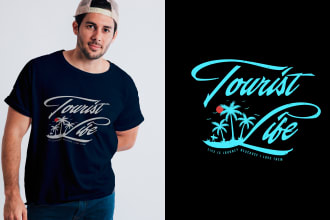 make retro vintage custom graphics t shirt logo design