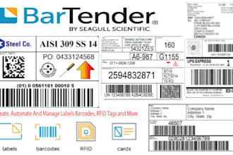 label template design in bartender seagull scientific in 1 hour